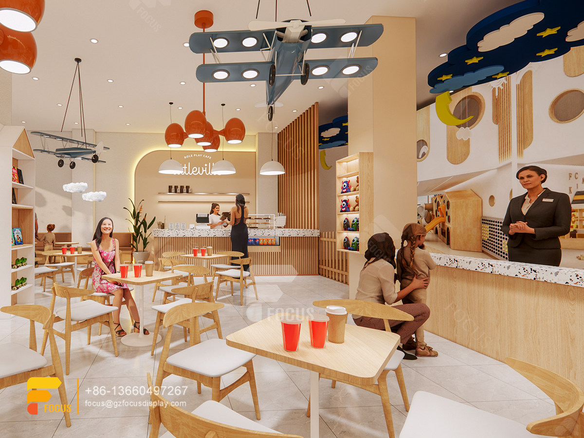 wooden cafe design coffee display counter design milk tea shop