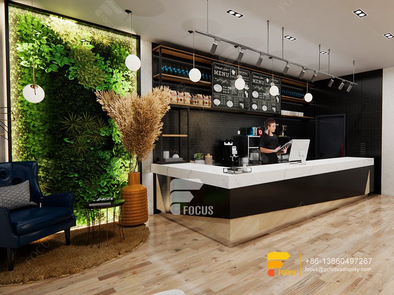 Coffee Shop Design Layout Coffee Tea Counter Milk Tea Graphic Design