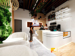 Coffee Shop Interior Design Coffee Display Rack Simple Milk Tea Shop Design