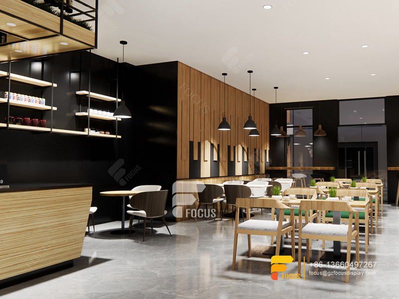 Modern Coffee House Design Coffee Display Counter Milk Tea Shop Counter Design