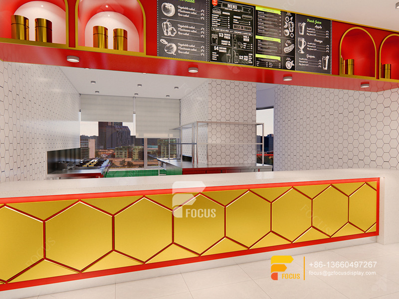 Coffee Shop Layout Design Chocolate Counter Bubble Tea Kiosk