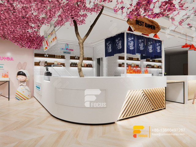 Coffee Shop Interior Design Layout Counter Coffee Bubble Tea Graphic Design