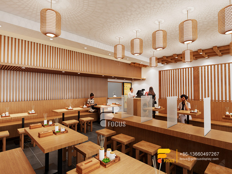 Wood Coffee Shop Design Cashier Counter Milk Tea Interior Design