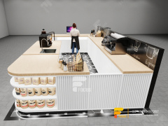Custom Coffee Kiosk Cafe Service Counter Milk Tea House Design