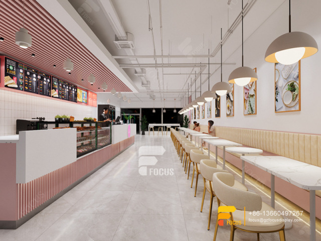 Modern Cafe Design Cafe Serving Counter Bubble Tea Shop Design