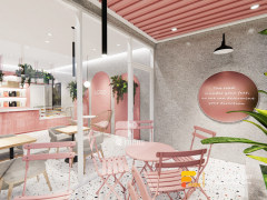 Cafe Shop Design Coffee Bar Counter Shelf Bubble Tea Counter Layout