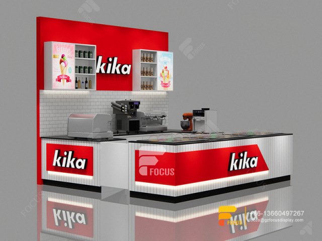 Kiosk Coffee Shop Design Cafe Serving Counter Bubble Tea Shop Interior Design