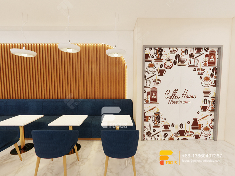 Layout Cafe Design Coffee Shop Display Case Milk Tea Shop Counter Design