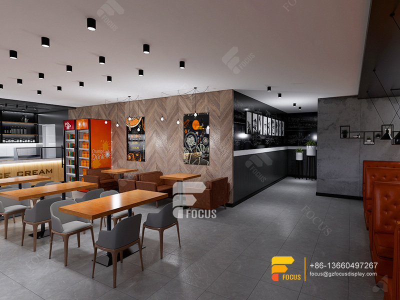 Design Cafe Interior Cafe Service Counter Milk Tea Shop Counter Design