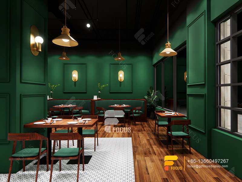 Interior Coffee Shop Design Cafe Display Shelves Milk Tea Bar Design