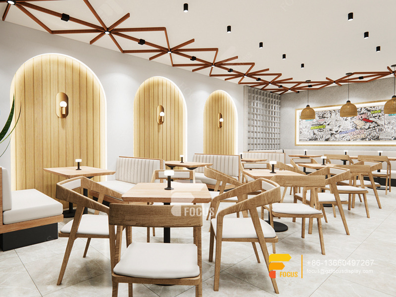 Interior Design Cafe Coffee Shop Modern Counter Bubble Tea Store Design Layout