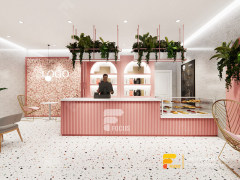 Cafe Shop Design Coffee Bar Counter Shelf Bubble Tea Counter Layout