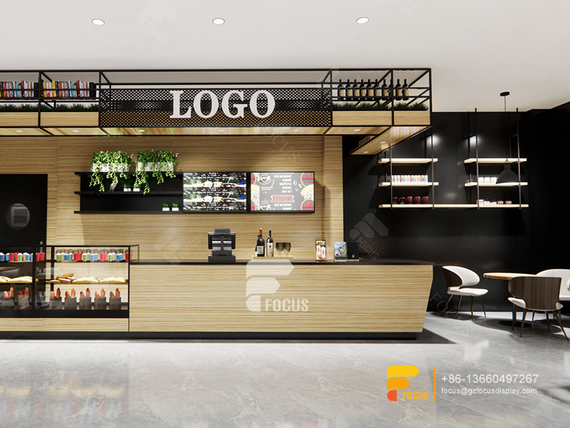 Modern Coffee House Design Coffee Display Counter Milk Tea Shop Counter Design