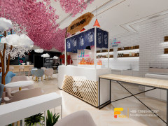 Coffee Shop Interior Design Layout Counter Coffee Bubble Tea Graphic Design