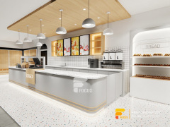 Modern Cafe Counter Coffee Bar Counter Shelf Milk Tea Interior Design