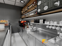 Coffee Shop Counter Fixtures Modern Milk Tea Shop Interior Design