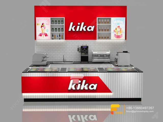 Kiosk Coffee Shop Design Cafe Serving Counter Bubble Tea Shop Interior Design