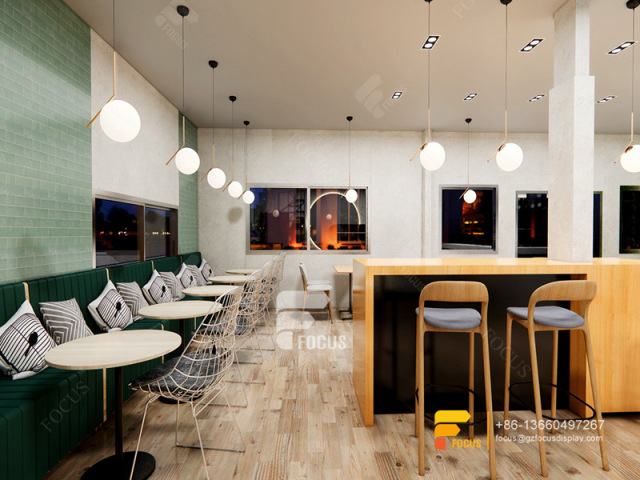 Coffee Shop Design Layout Coffee Tea Counter Milk Tea Graphic Design