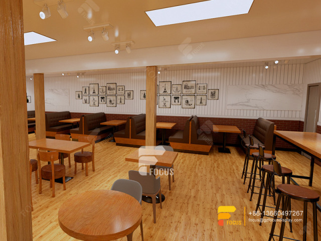 Design Cafe 3D Bar Counter Coffee Shop Milk Tea Counter Design