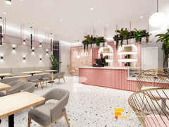Cafe Shop Design Coffee Bar Counter Shelf Bubble Tea Counter Layout