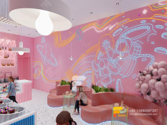 Coffee Shop Interior Design 3D Commercial Coffee Station Counter Milk Tea Counter Layout