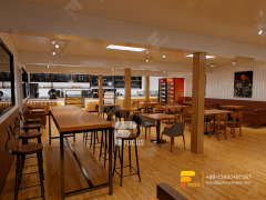 Design Cafe 3D Bar Counter Coffee Shop Milk Tea Counter Design