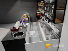 Coffee Shop Counter Fixtures Modern Milk Tea Shop Interior Design