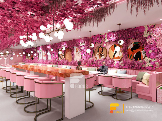 Coffee Shop Inside Design Commercial Coffee Counter Bubble Tea Interior Design