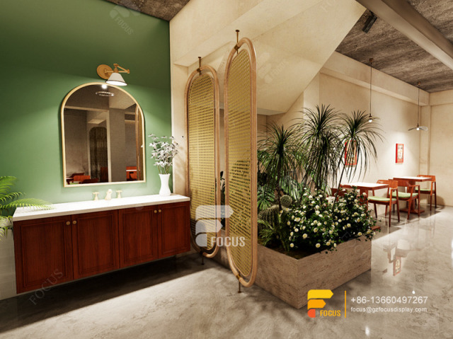Interior Cafe Design Coffee Bar Counter Shelf Bubble Tea Store Design Layout
