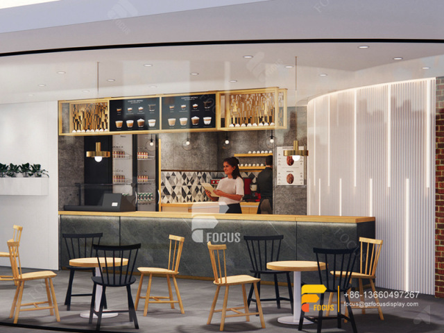 Simple Coffee Shop Interior Design Coffee Counter Bubble Tea Store Layout