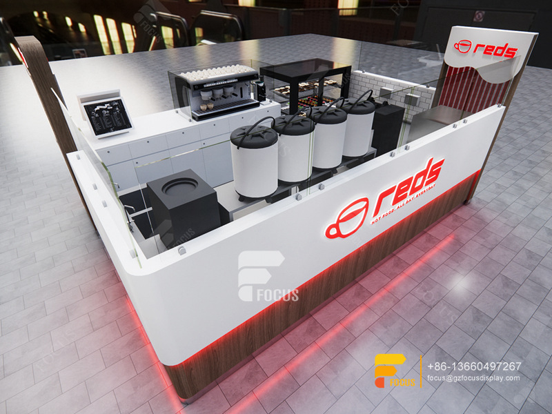 Coffee Shop Kiosk Design Counter Cafe Milk Tea Graphic Design