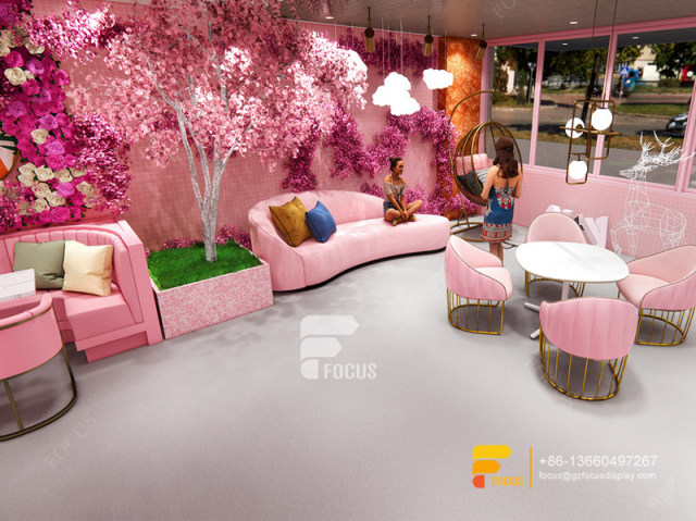 Coffee Shop Inside Design Commercial Coffee Counter Bubble Tea Interior Design