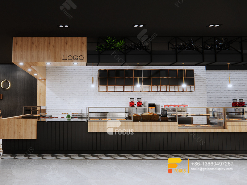 Modern Coffee Shop Interior Design Front Counter Milk Tea Shop Counter Design