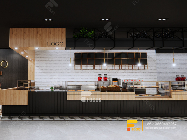 Modern Coffee Shop Interior Design Front Counter Milk Tea Shop Counter Design