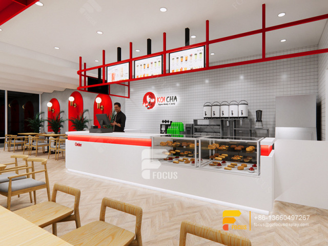 Coffee Interior Design Coffee Shop Bar Counter Bubble Tea Graphic Design