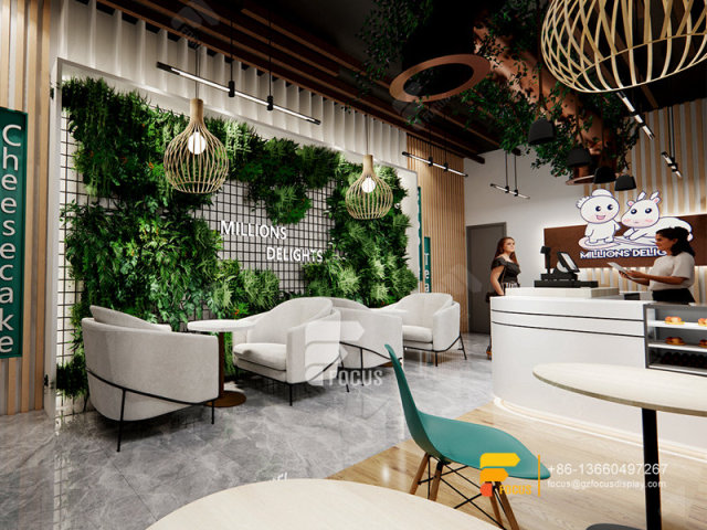 Coffee Shop Interior Design Coffee Display Rack Simple Milk Tea Shop Design