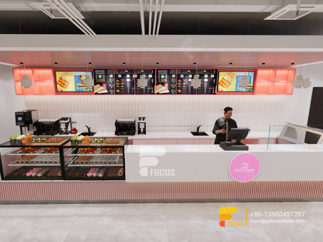 Modern Cafe Design Cafe Serving Counter Bubble Tea Shop Design