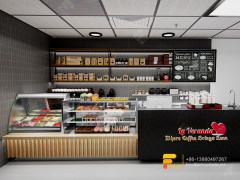 Coffee Shop Counter Fixtures Modern Milk Tea Shop Interior Design