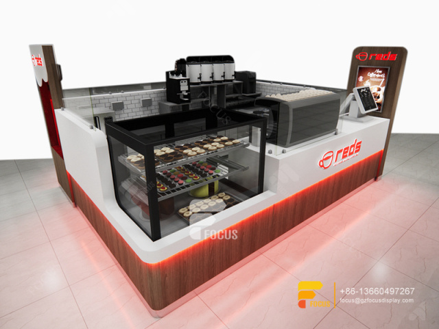 Coffee Shop Kiosk Design Counter Cafe Milk Tea Graphic Design