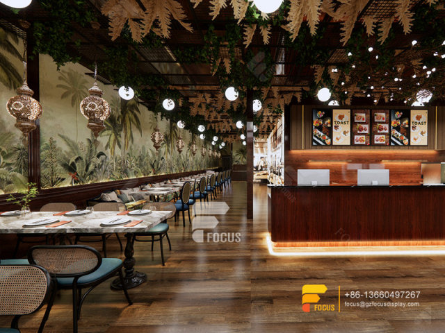 Interior Design Coffee Display Rack Milk Tea House Design