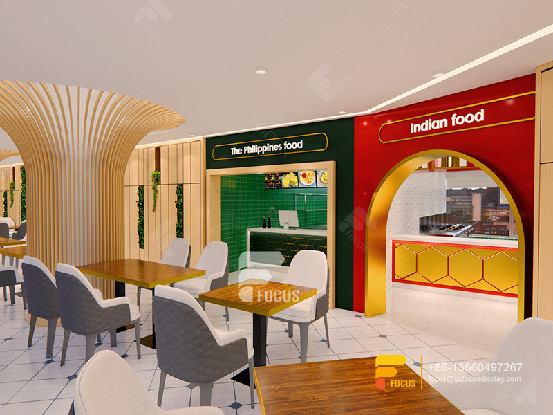 Coffee Shop Layout Design Chocolate Counter Bubble Tea Kiosk