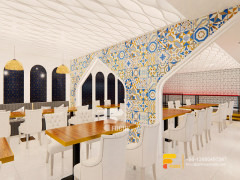 Coffee Shop Layout Design Chocolate Counter Bubble Tea Kiosk