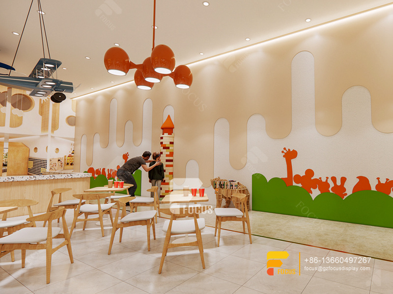Wooden Cafe Design Coffee Display Counter Design Milk Tea Shop