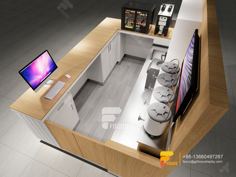 Kiosk Cafe Design Coffee Shop Bar Counter Milk Tea Counter Design
