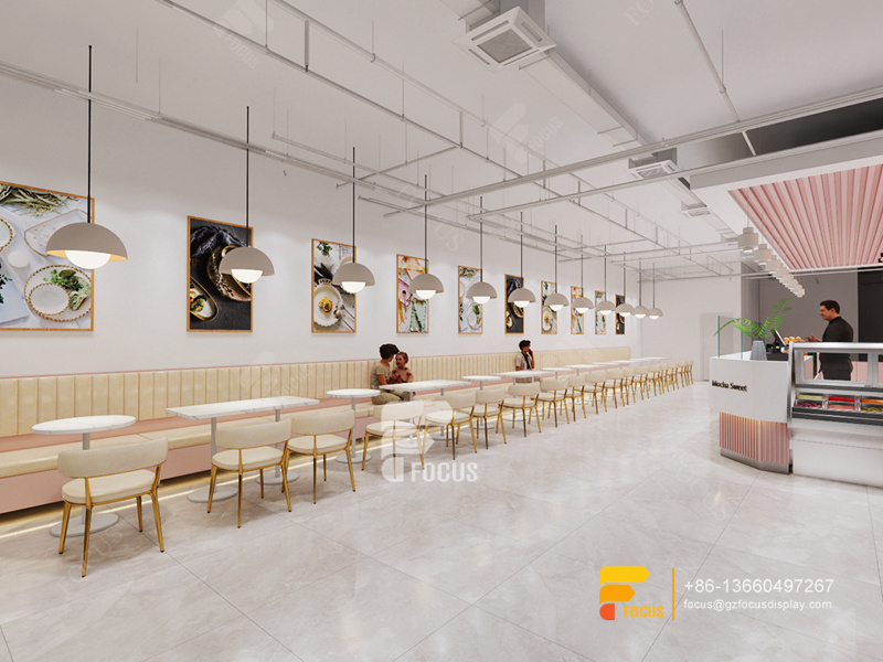Modern Cafe Design Cafe Serving Counter Bubble Tea Shop Design