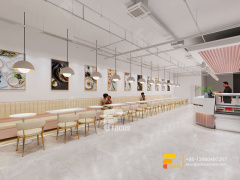 Modern Cafe Design Cafe Serving Counter Bubble Tea Shop Design