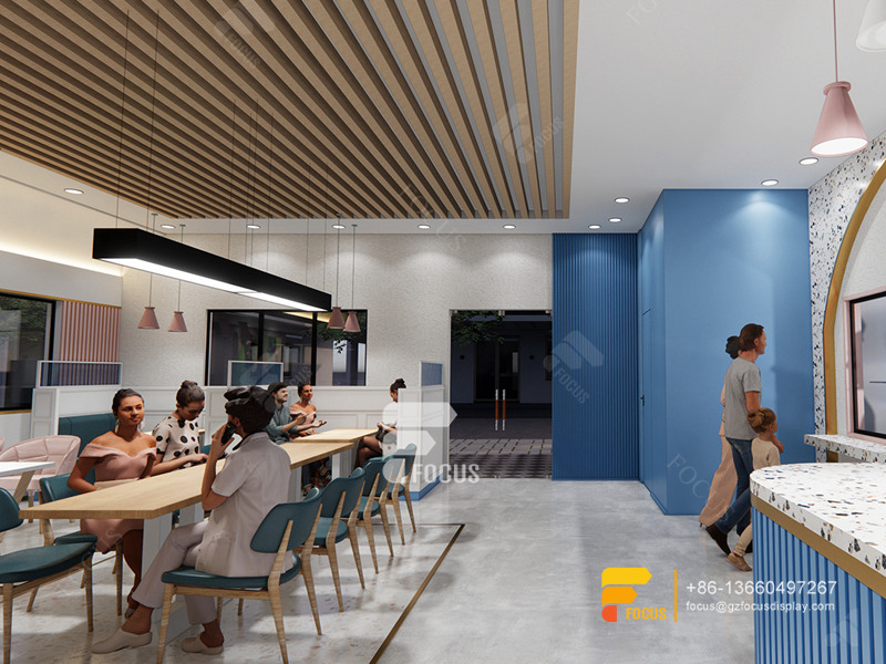 Modern Coffee Shop Design Display Shelving Simple Milk Tea Shop Design