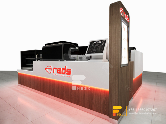 Coffee Shop Kiosk Design Counter Cafe Milk Tea Graphic Design
