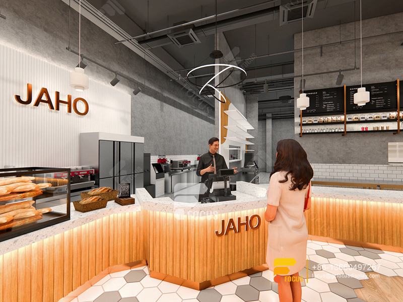Coffee Shops Interior Design Modern Counter Bubble Tea Shop Design