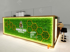 Cafe Kiosk Design Commercial Coffee Station Counter Bubble Tea Display